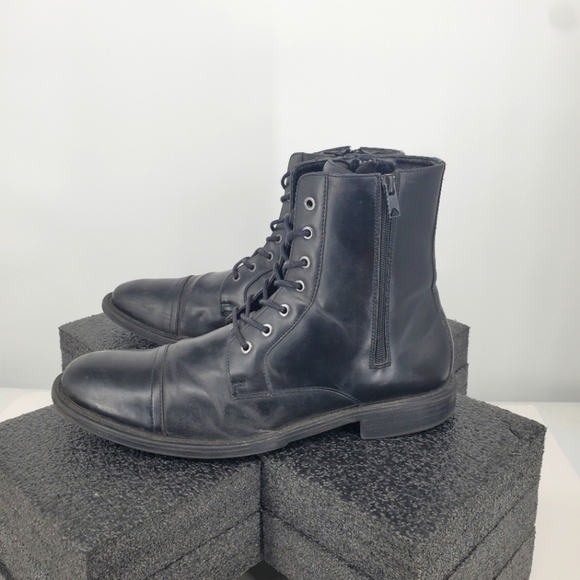Kenneth Cole Unlisted Shoe Men 12 M Blind Turn Zip Up Boots Black - Picture 1 of 10
